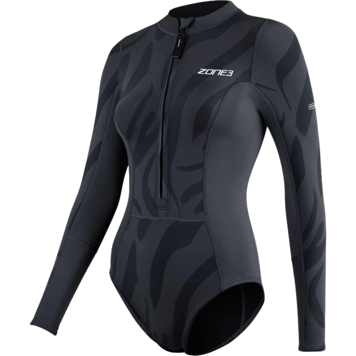 2025 Zone3 Frauen Yulex Langärmel Swimsuit NA24WYLSS101 - Black